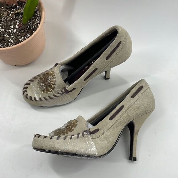 Chinese Laundry Beige and Brown Heels - Picture 1 of 8